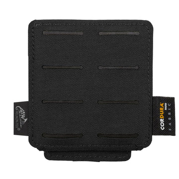 Helikon-Tex BMA Belt MOLLE Adapter 2 Black, front view, enables modular gear on a duty belt.