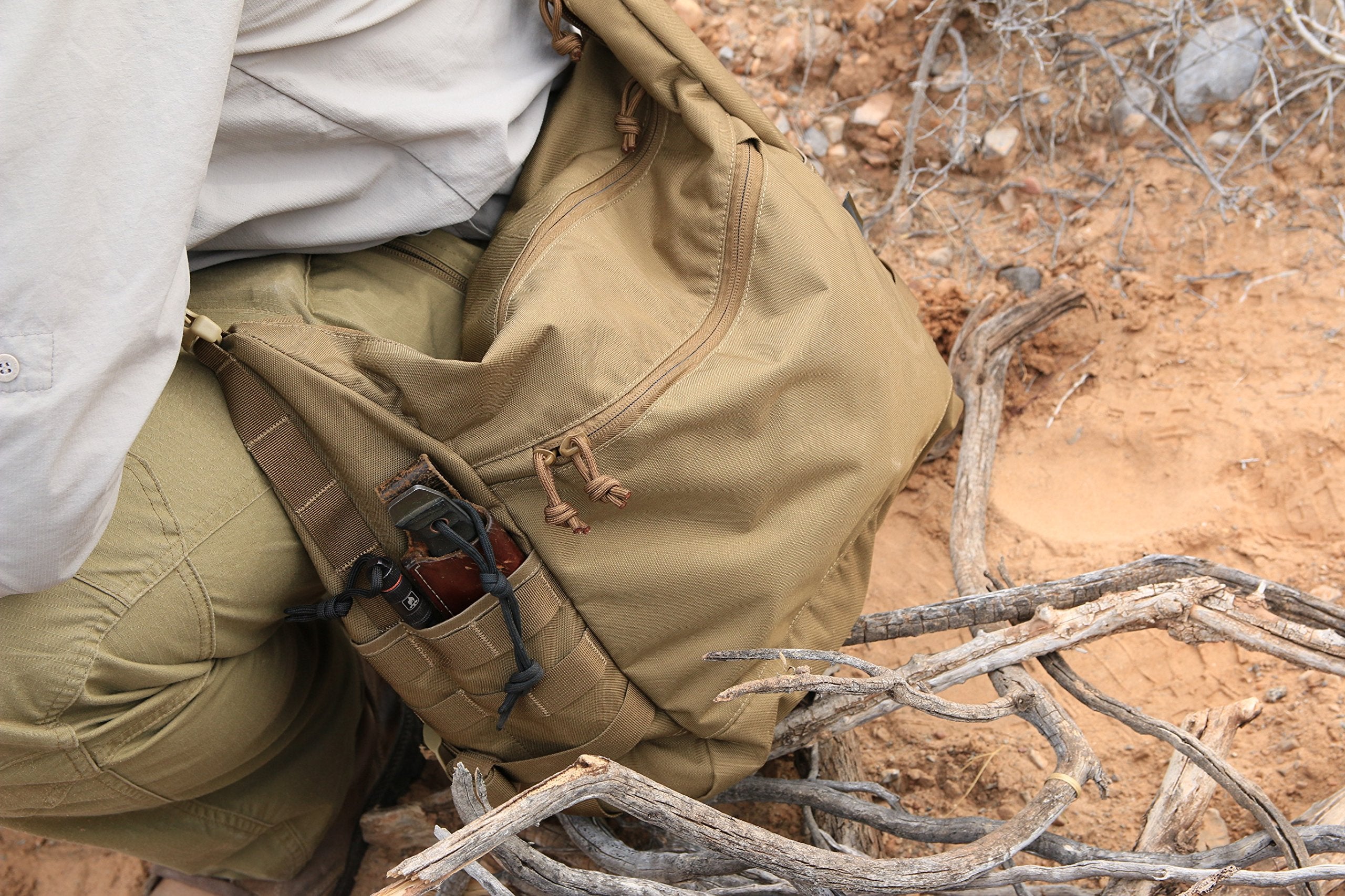 Helikon-Tex Bushcraft Satchel concealed sleeves for tools