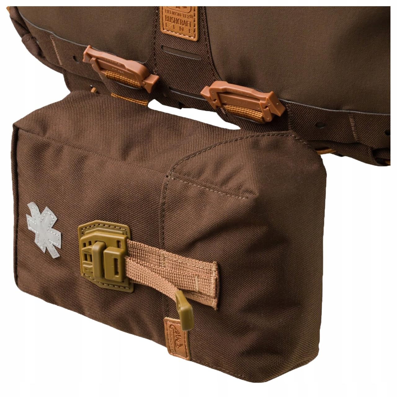 Organized compartments in Helikon-Tex Bushcraft kit for dressings and bandages