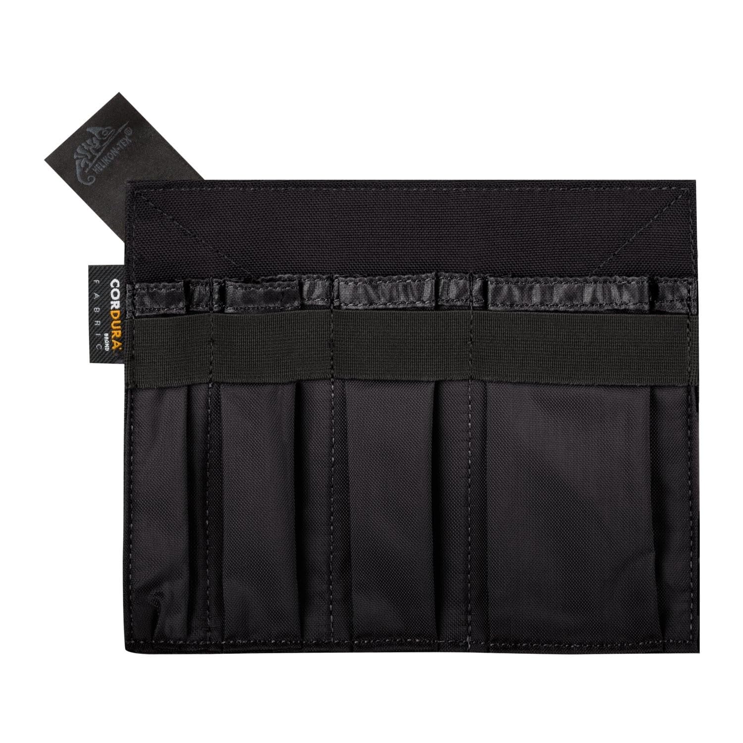 Helikon-Tex Organizer Insert Large Black top view showing elastic loops and pockets for modular storage.
