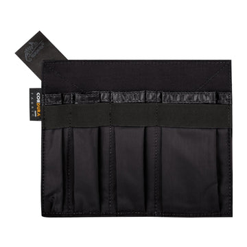 Helikon-Tex Organizer Insert Large Black top view showing elastic loops and pockets for modular storage.