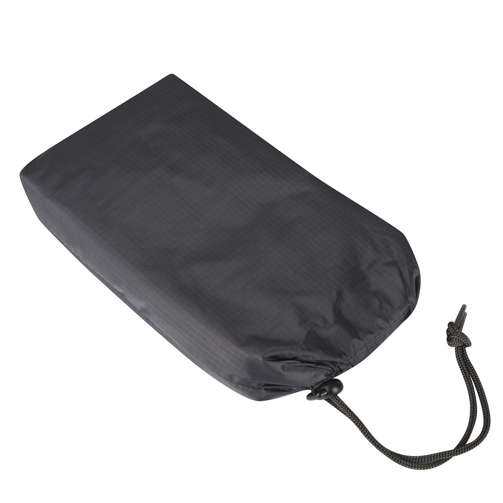 Helikon-Tex poncho shadow grey packed in bag for compact travel