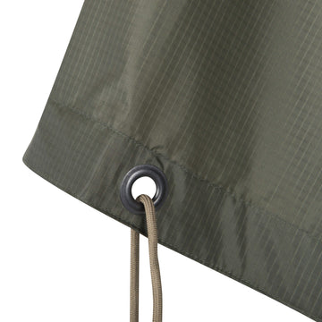 Helikon-Tex poncho shadow grey worn look showing loose, adaptable fit