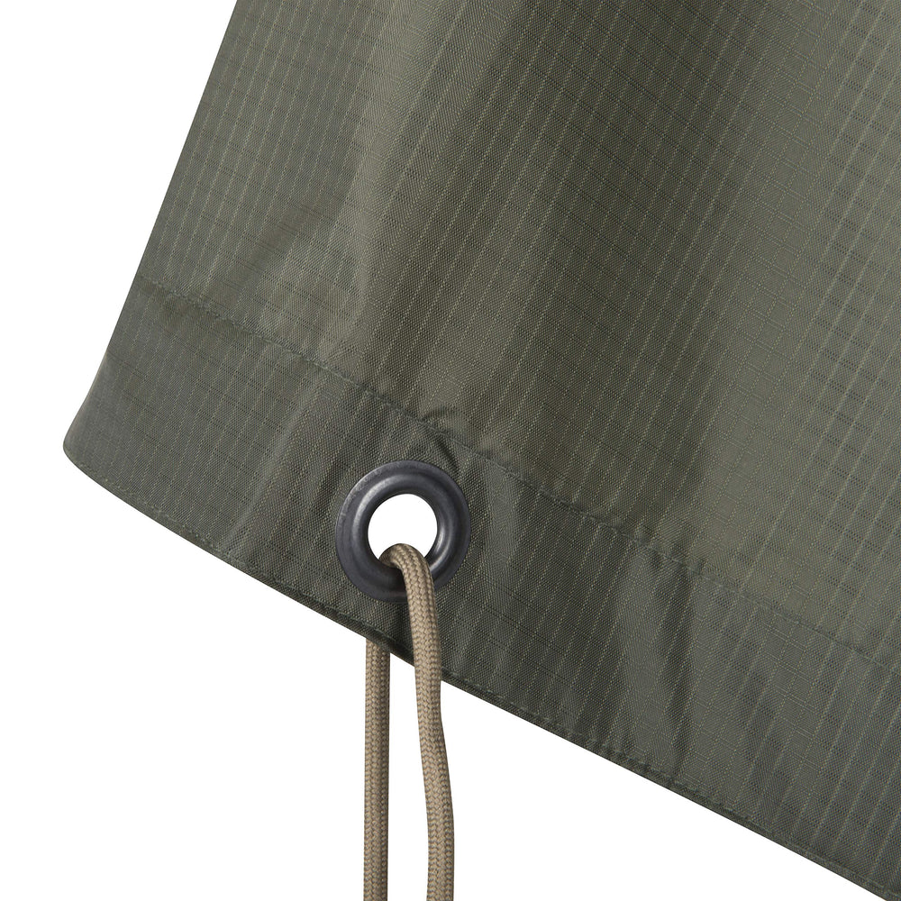 Helikon-Tex poncho shadow grey worn look showing loose, adaptable fit