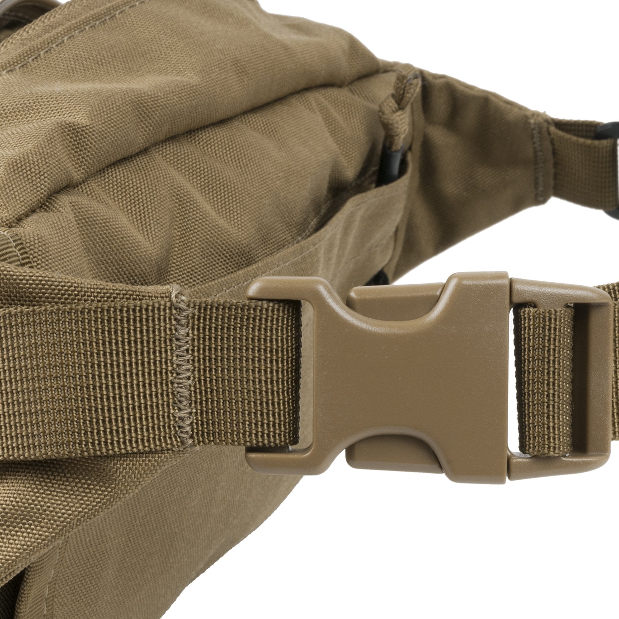 Helikon-Tex Possum waist pack black buckle detail with glove-friendly closures