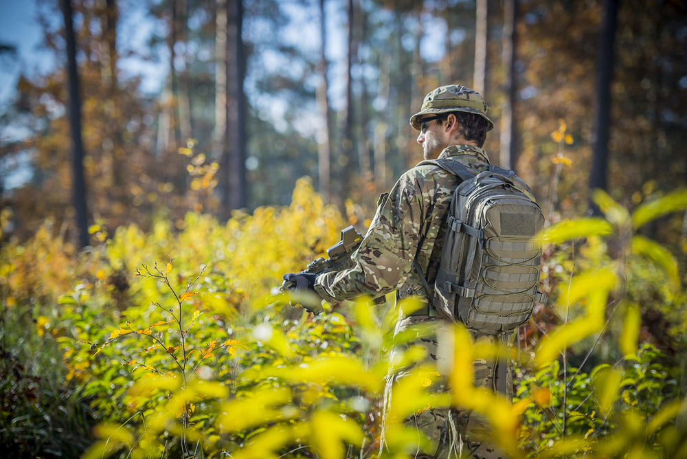 Helikon-Tex Raccoon Mk2 back panel showing breathable 3D mesh for all-day comfort