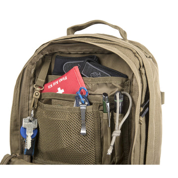 Helikon-Tex Raccoon Mk2 detachable hip belt demonstrates flexible carrying options