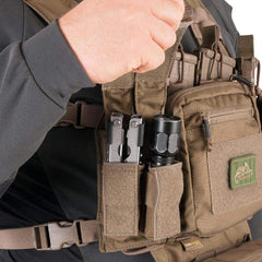 Helikon-Tex Range Line front pouches for magazines multitool and flashlight.