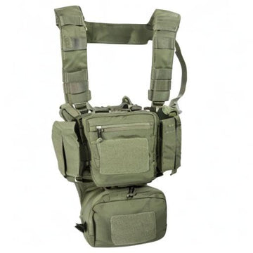 Helikon-Tex Range Line olive green full setup ready for modular missions.