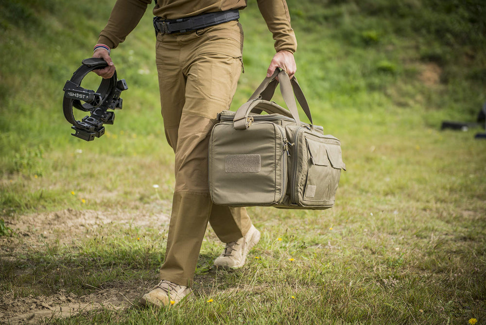 Helikon-Tex Rangemaster Gear Bag with detachable dividers and Velcro panels for customization.