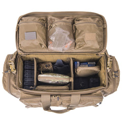 Helikon-Tex Rangemaster Gear Bag with reinforced carry handles for rugged transport.