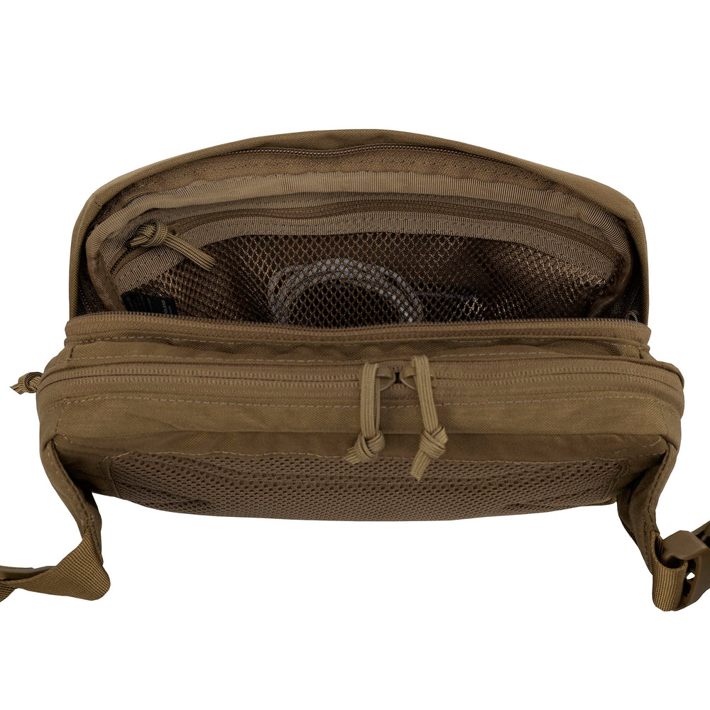 Helikon-Tex RAT waist pack rigid panel supports fast gear arrangement.