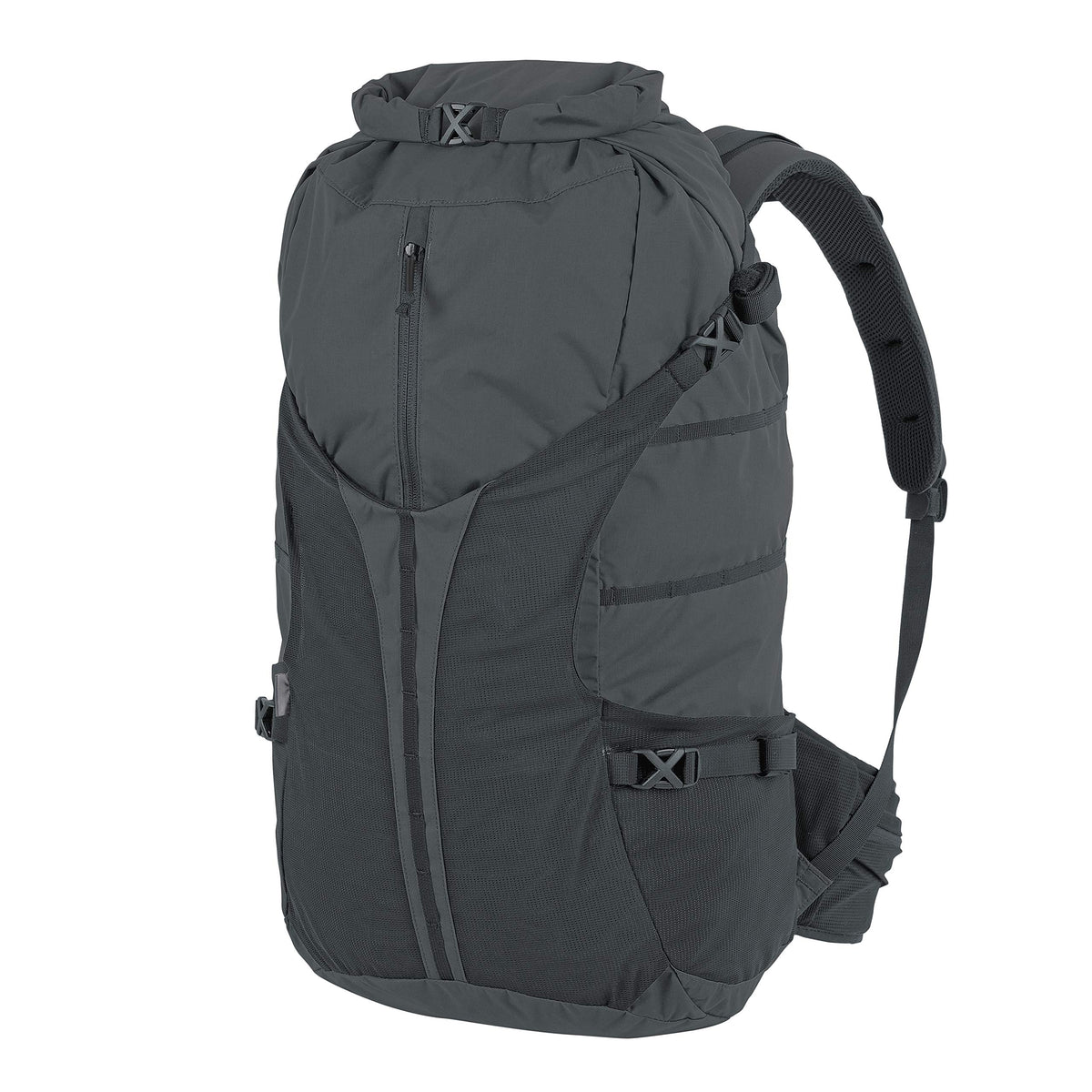 Helikon-Tex Summit Backpack Shadow Grey front view highlights rugged Cordura and quick access