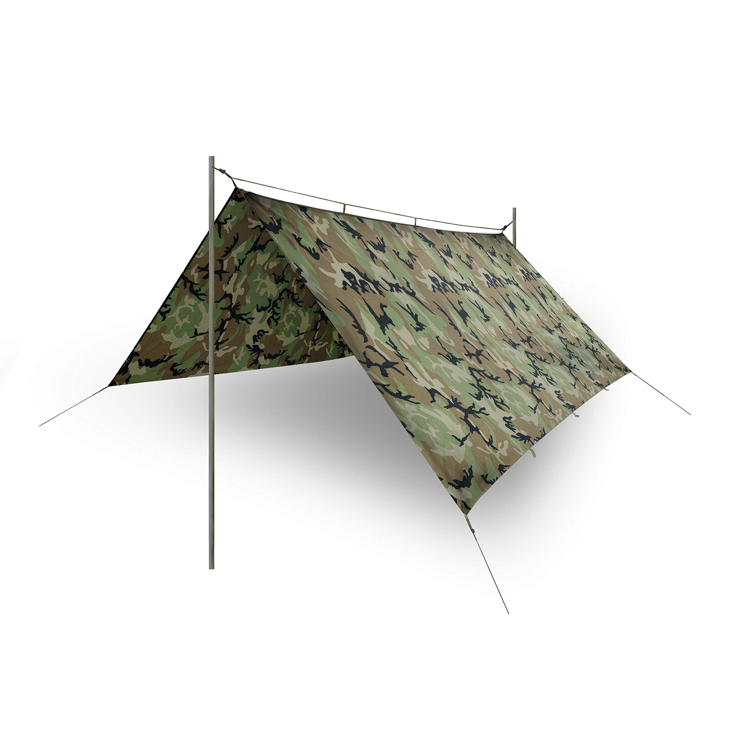 Helikon-Tex Supertarp waterproof coating shields from rain and wind.