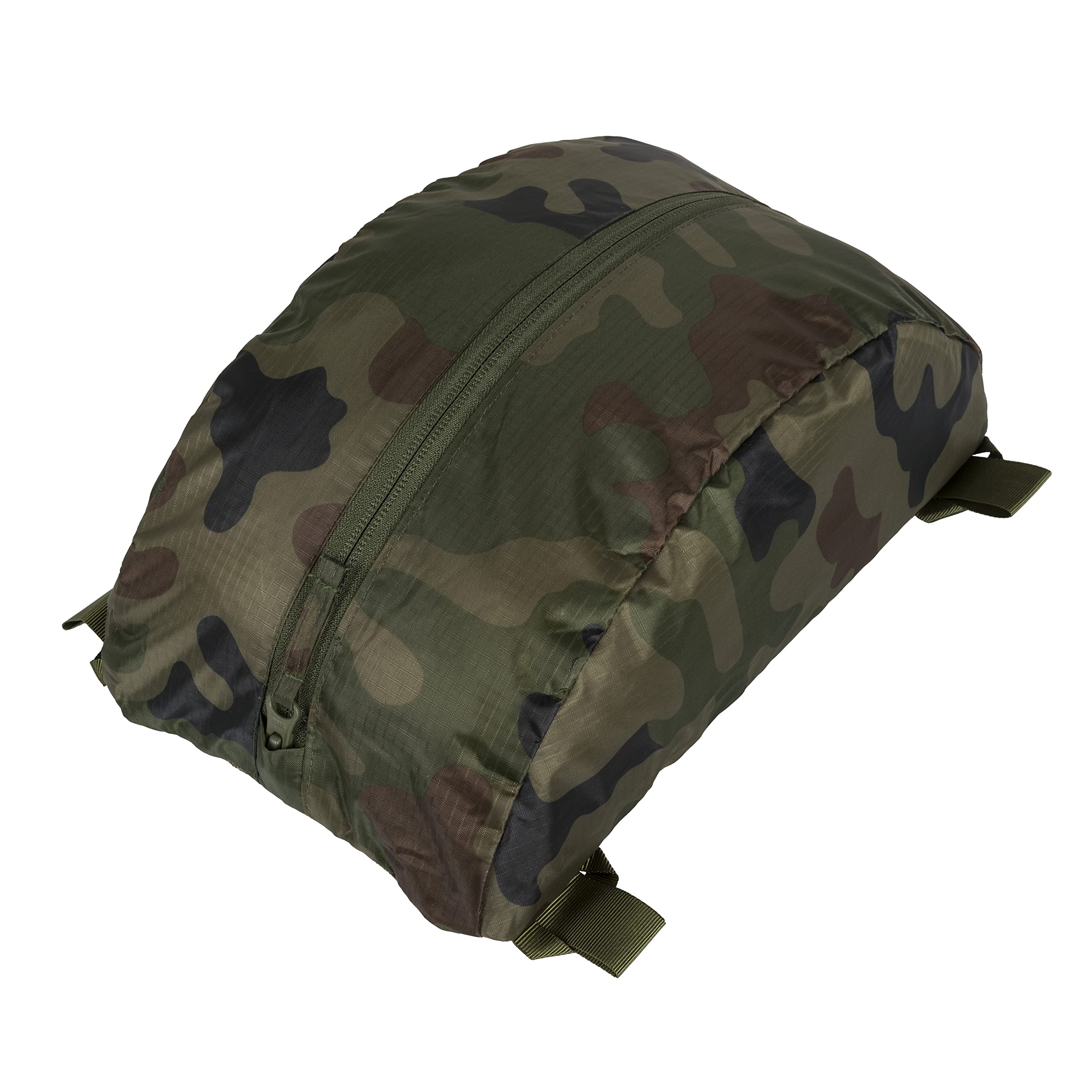 Nine webbing bands enable backpack-friendly attachment and hands-free carry.