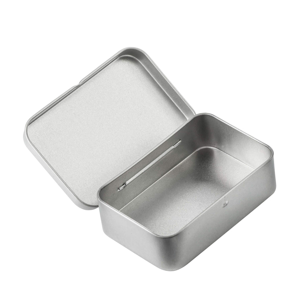 Helikon-Tex Survival Tin Box CS-STB-ST-15 inside view, showing compact storage for essentials.