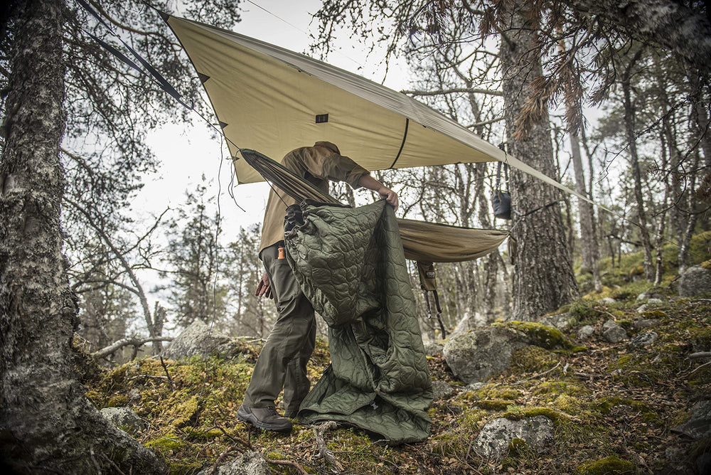 Helikon-Tex Swagman Roll Basic Olive Green unfolded size reference for setup planning.