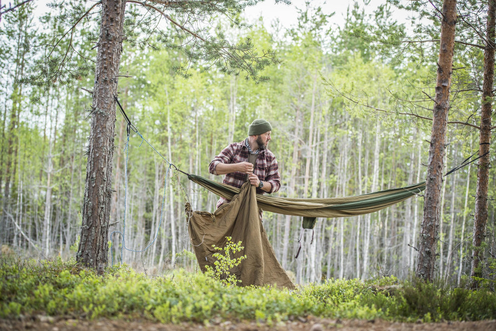 Helikon-Tex Swagman Roll Poncho Aqua Blue lightweight and portable for easy transport