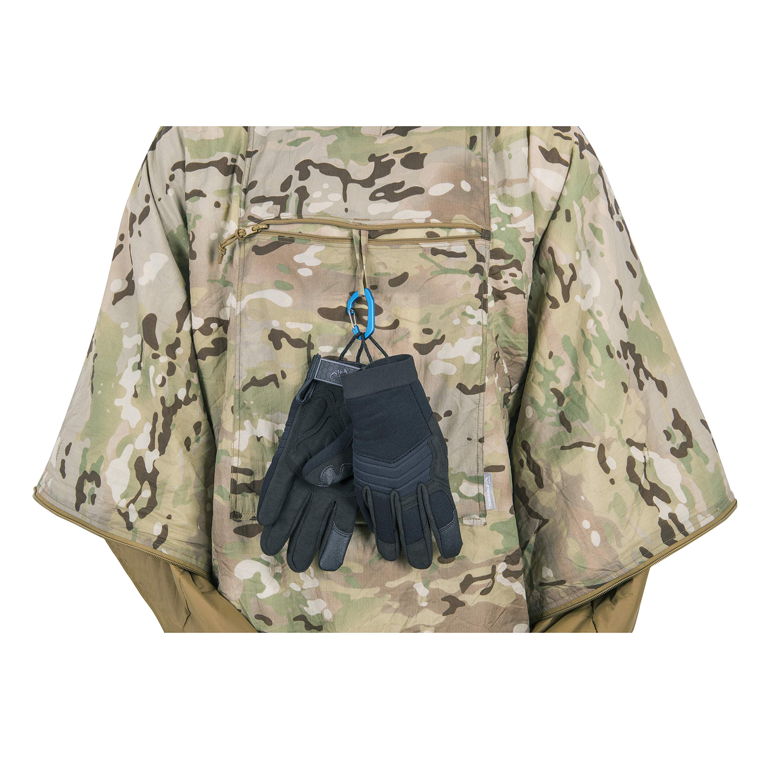 Helikon-Tex Swagman Roll Poncho black folded compact for easy carry.