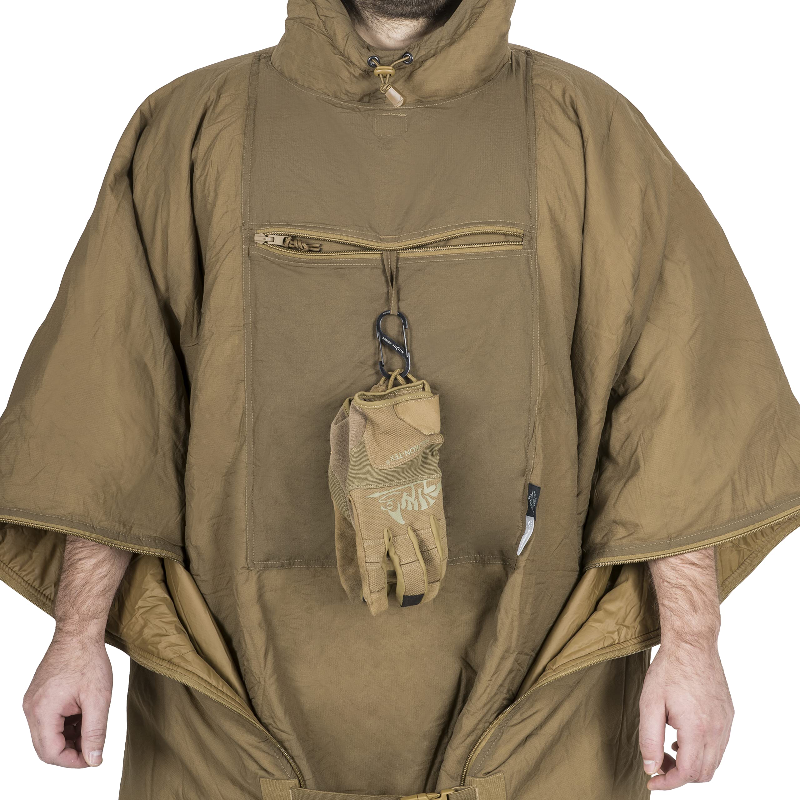 Swagman Roll poncho used as sleeping bag for cold night warmth.