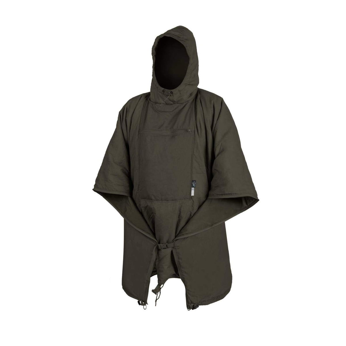 Helikon-Tex Swagman Roll Poncho taiga-green packable poncho for compact outdoor weather protection.