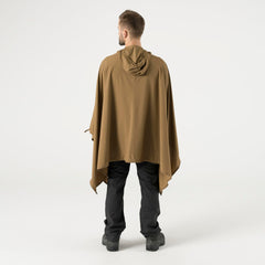 Helikon-Tex Swagman Scarf Poncho extended into hooded poncho for weather protection.