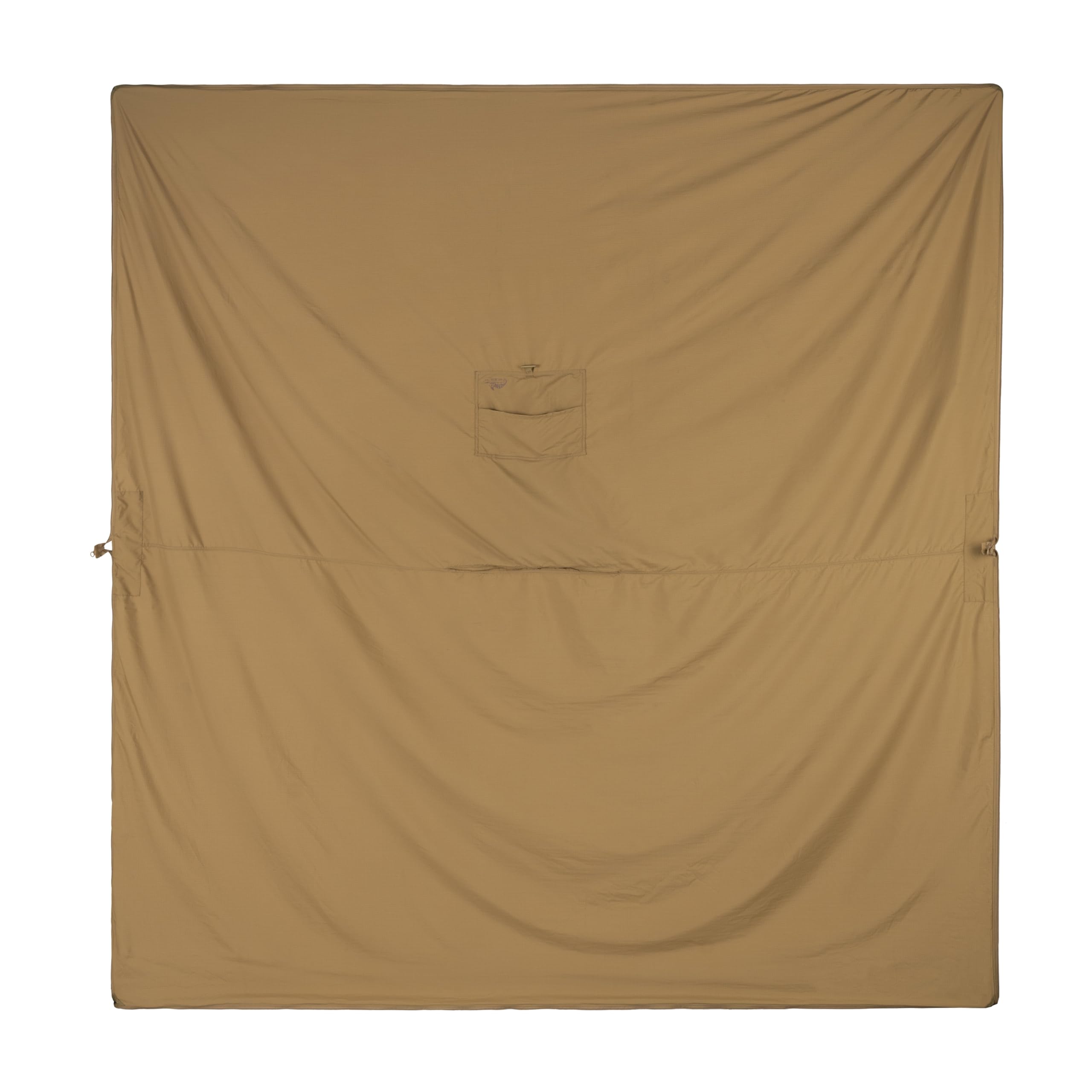 Helikon-Tex Swagman Scarf Poncho in black ready for rapid deployment.