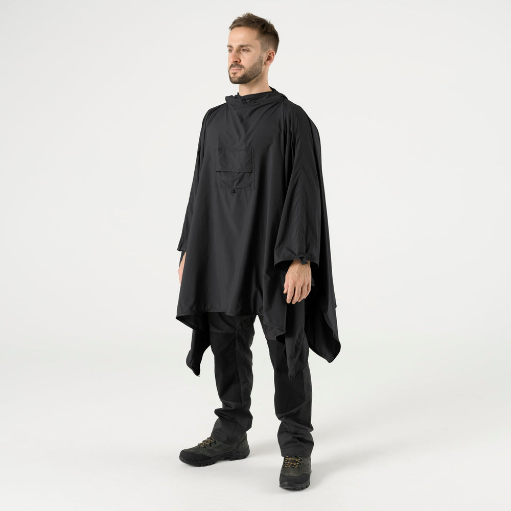 Helikon-Tex Swagman Scarf Poncho worn as scarf to save space and stay warm.