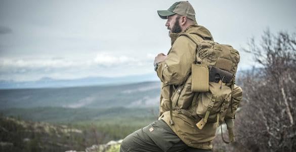 Helikon-Tex Vagabond Seat Pad attached to a backpack for versatile seating