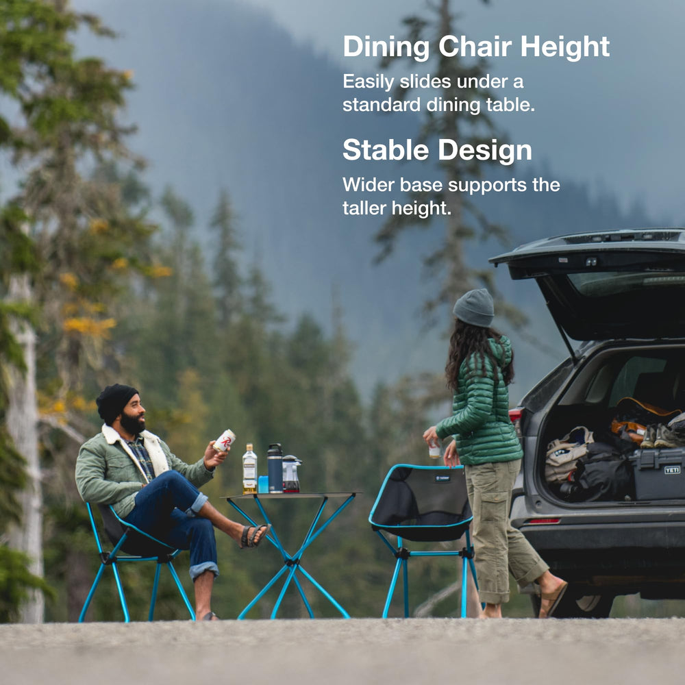 Helinox Café Chair lightweight at 3.1 pounds for easy carry.
