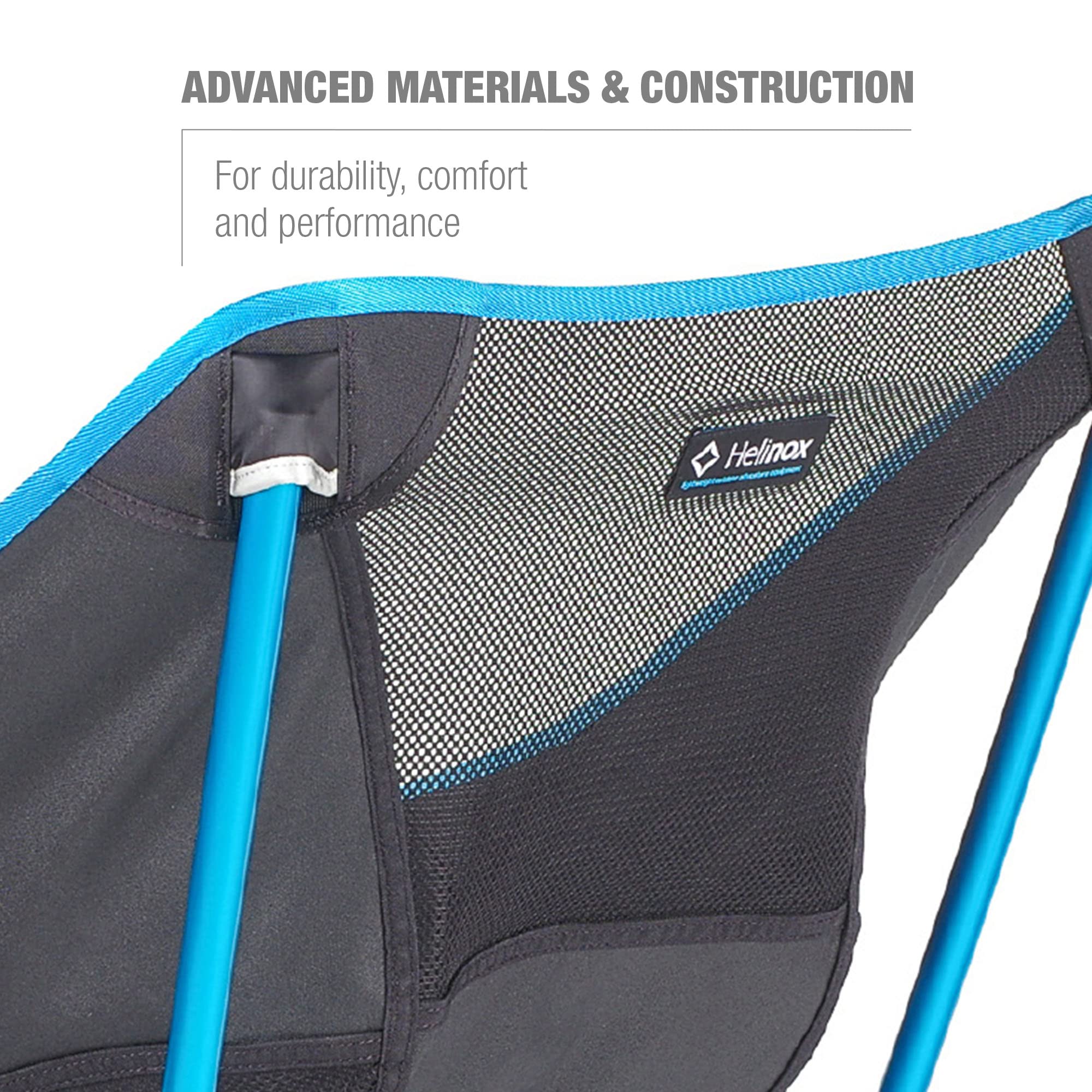 Helinox Café Chair packs to 23L x 6.5W x 6.5H inches for easy transport.