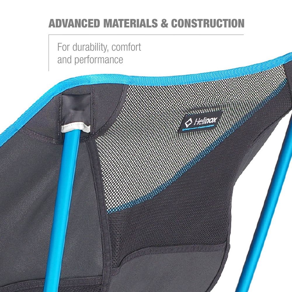 Helinox Café Chair packs to 23L x 6.5W x 6.5H inches for easy transport.