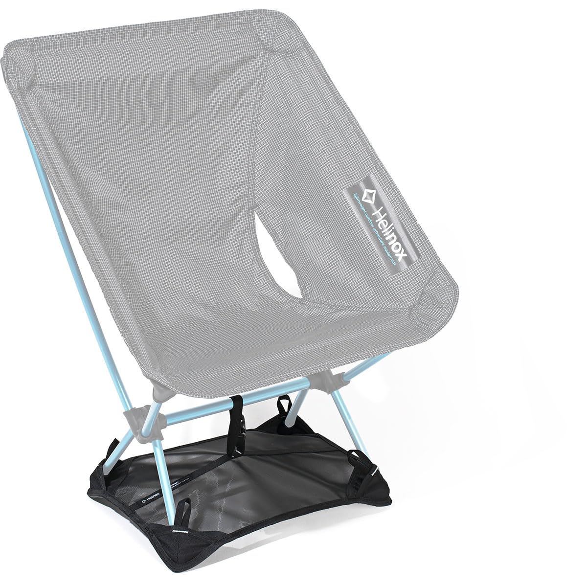Helinox center strap secures the sheet to the chair frame