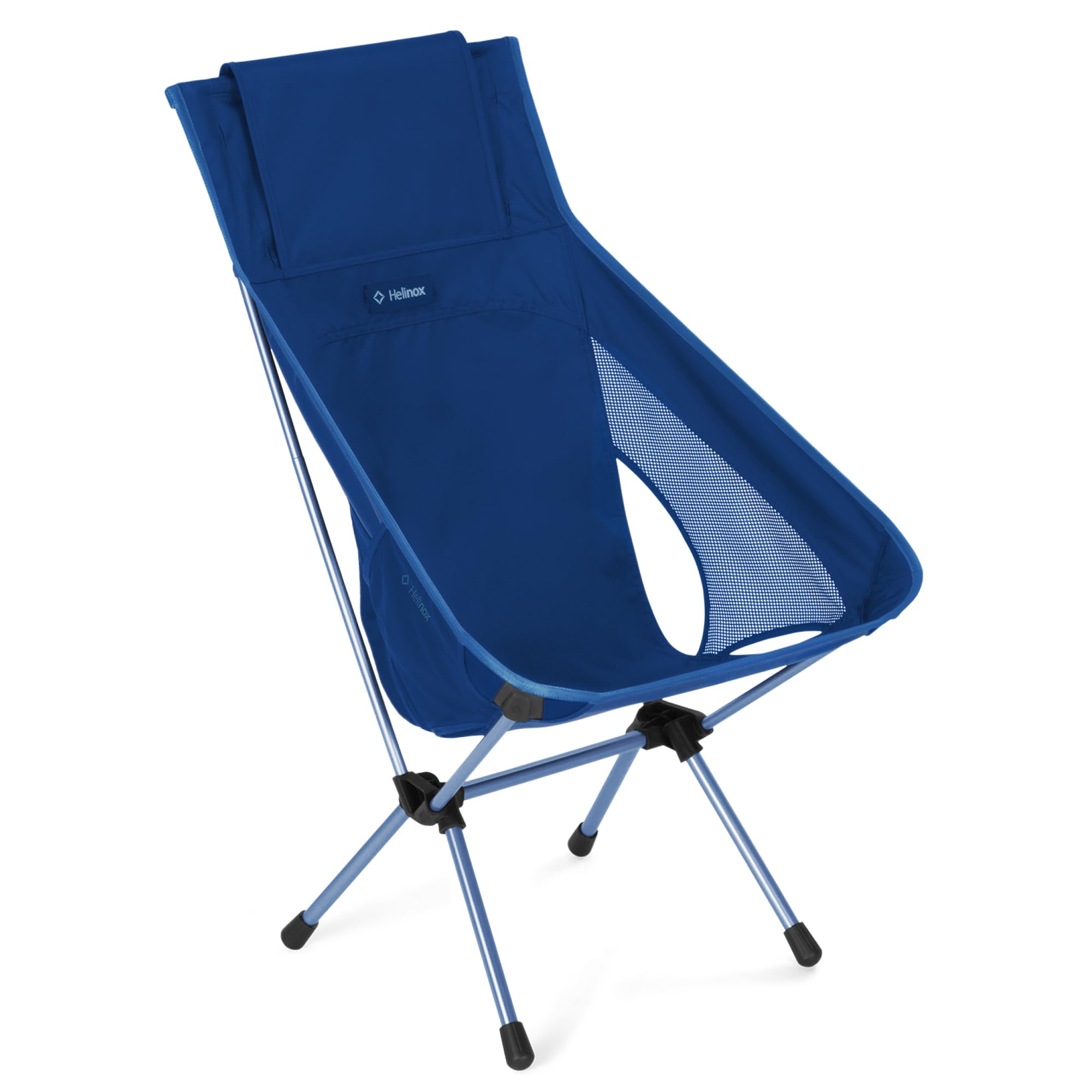 Helinox Chair One Highback assembled from the front with elevated back support for comfort.