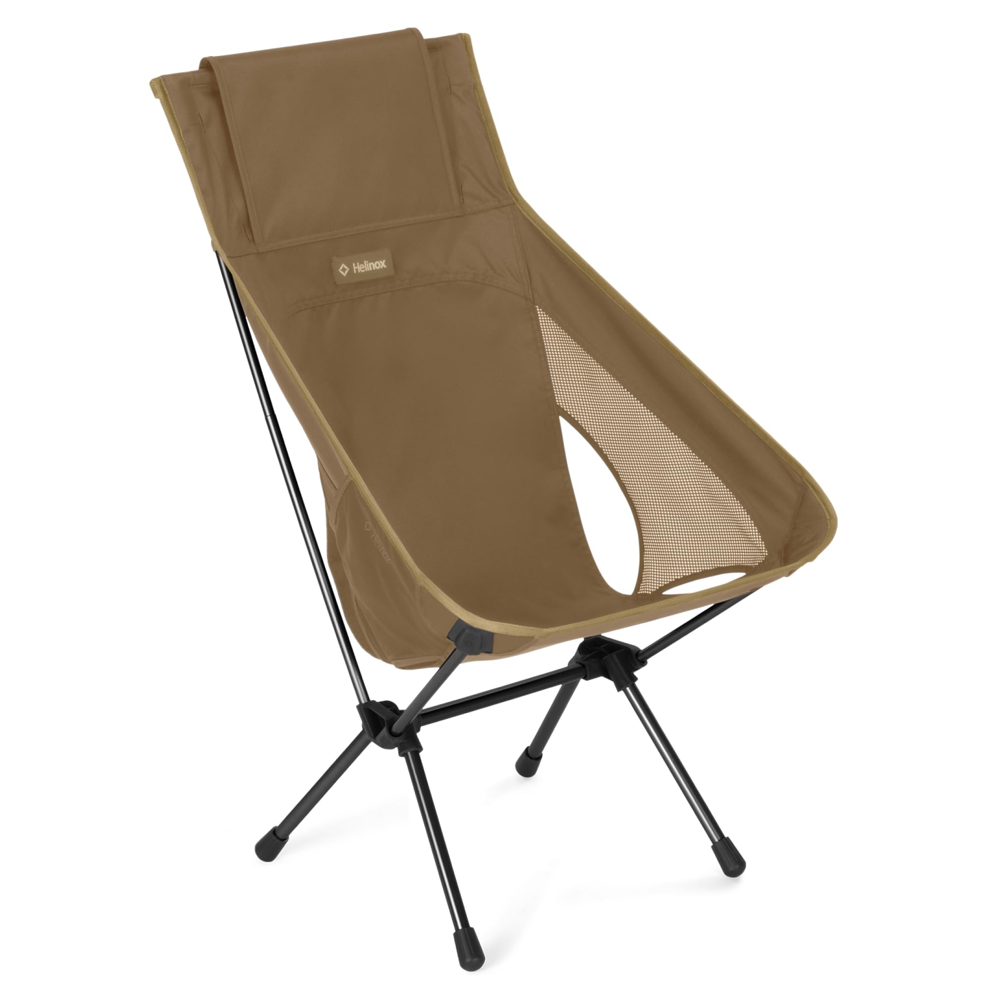 Helinox Chair One Highback frame closeup highlighting lightweight durability for outdoor use.