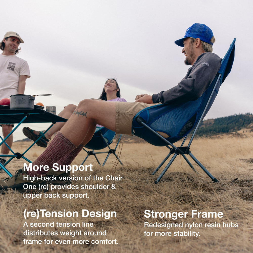 Helinox Chair One Highback side pocket detail for quick-access essentials during hikes.