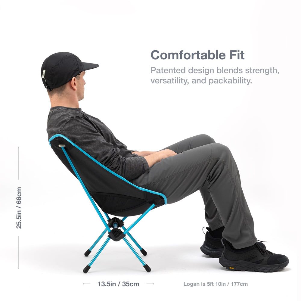 Helinox Chair One Original aluminum frame detail shows strength and lightness.