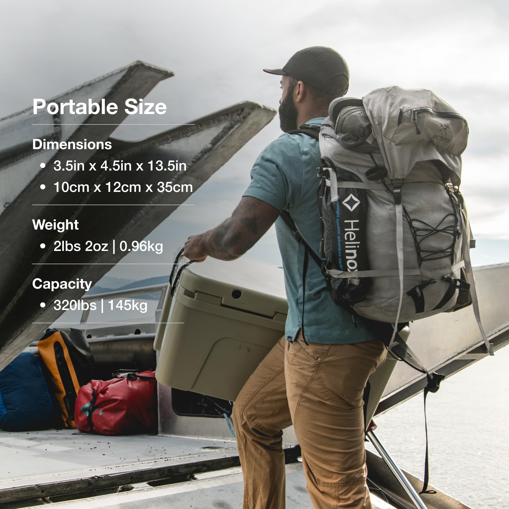 Helinox Chair One Original quick setup with internal bungee cord for fast assembly.