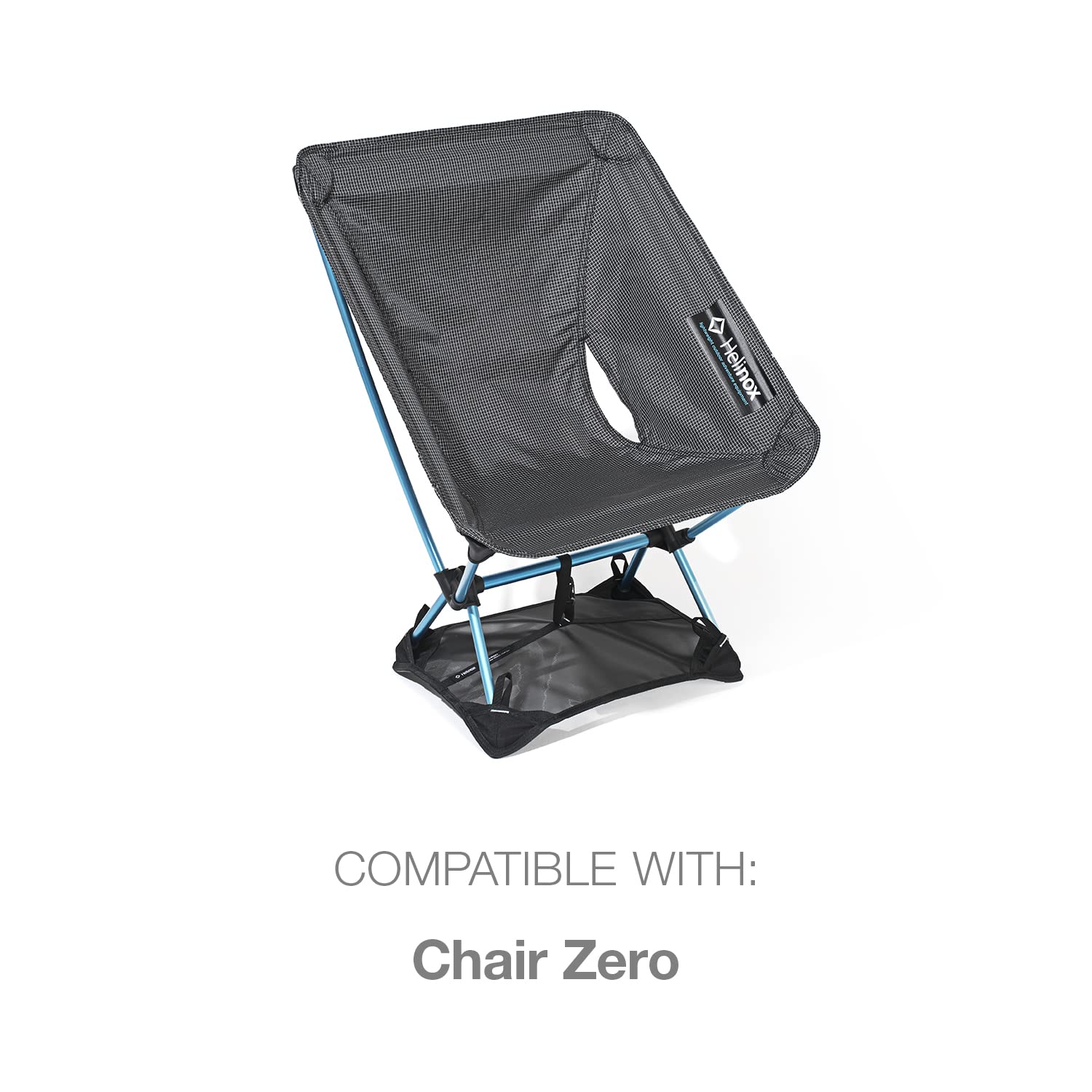 Helinox Chair Zero ground sheet opened to 14.5 by 11 inches