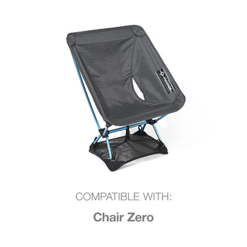 Helinox Chair Zero ground sheet opened to 14.5 by 11 inches
