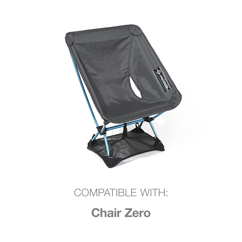 Helinox Chair Zero ground sheet opened to 14.5 by 11 inches
