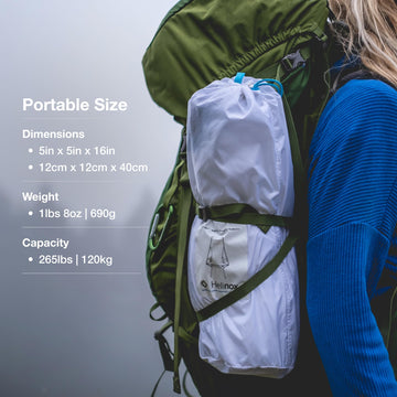 Front view of Helinox Chair Zero Highback demonstrating a stable seat and premium materials