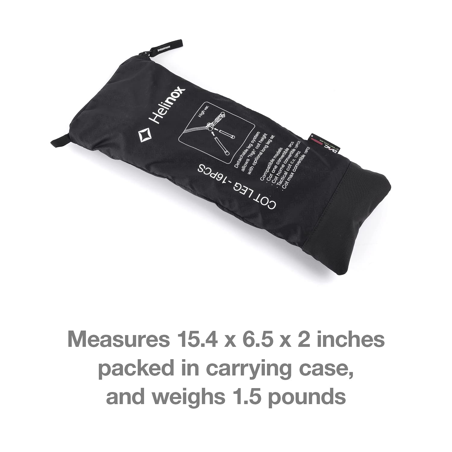 Helinox Cot Max extenders in use raise bed height for sitting or lounging