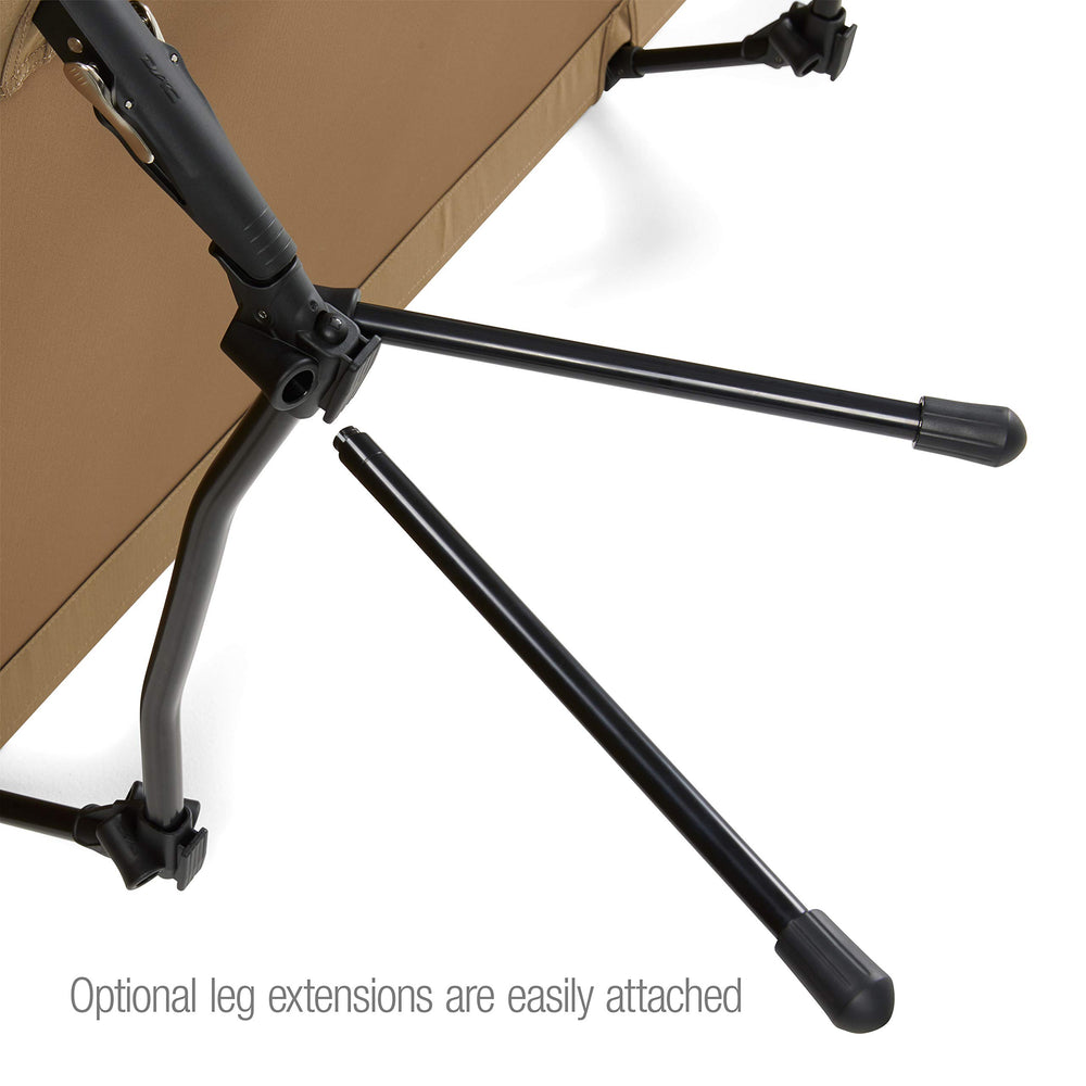 Helinox Cot Max dimensions in Coyote Tan highlight generous length and width.