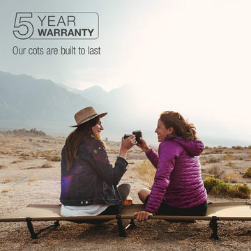 Helinox Cot One Long in Coyote Tan packed-down footprint shows compact storage