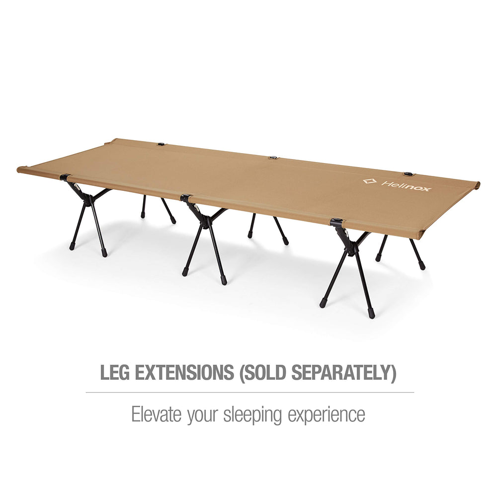 Helinox Cot One rip-stop cover close-up communicates durability.
