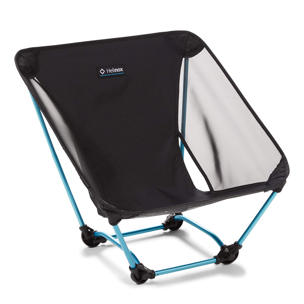 Helinox Ground Chair folded in its carry sack for easy backpacking