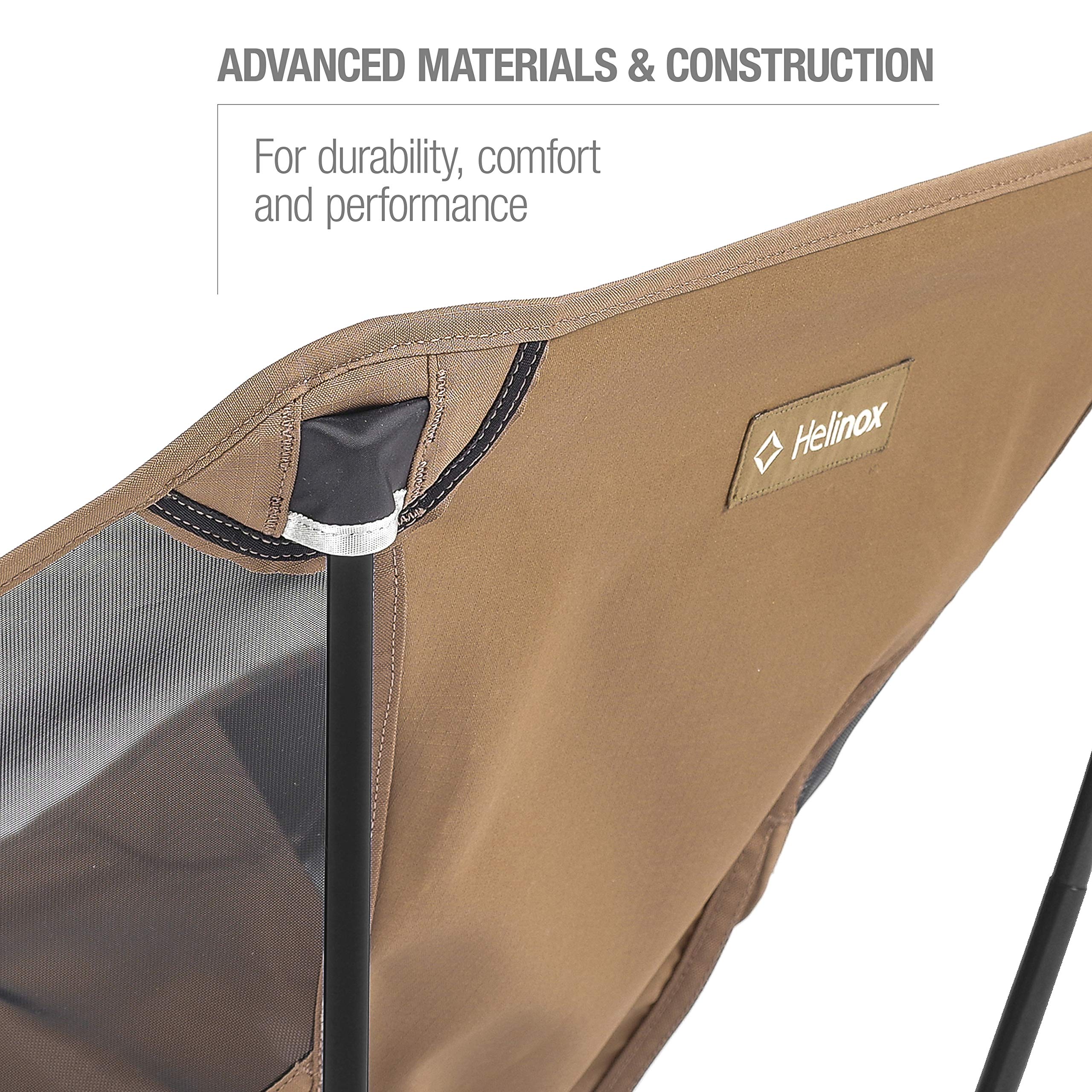 Helinox Ground Chair features 600D polyester seat for durable comfort