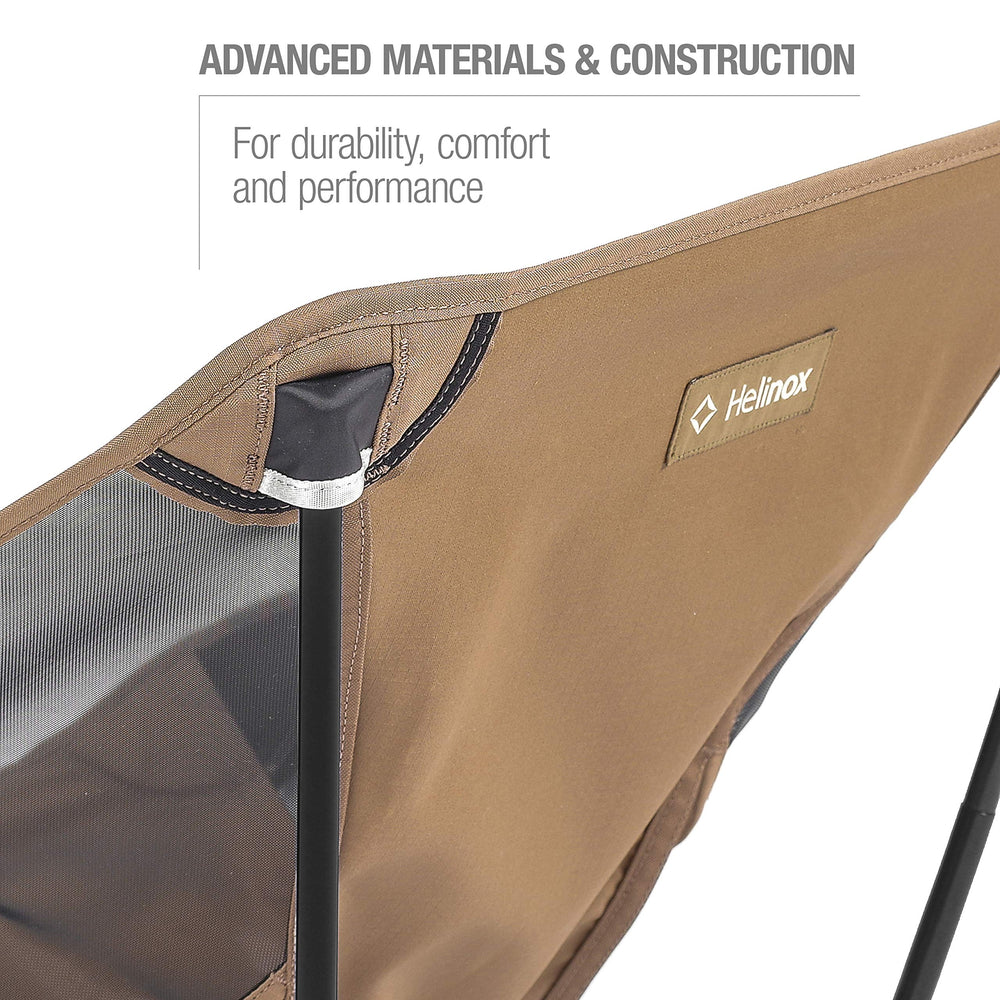 Helinox Ground Chair features 600D polyester seat for durable comfort