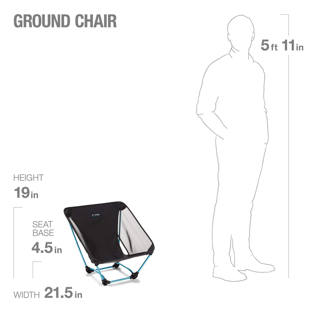 Helinox Ground Chair supports up to 265 pounds for versatile seating
